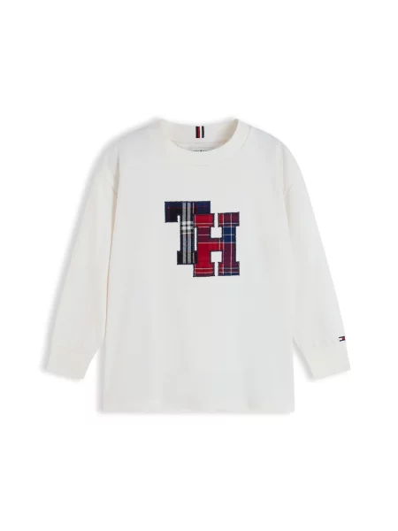 TOMMY HILFIGER Tricou bleumarin / roşu închis / negru alb