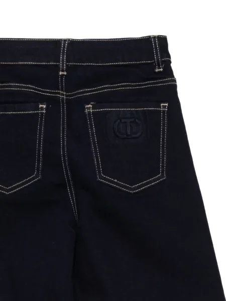 Szerokie jeansy dziecięce Twinset niebieskie