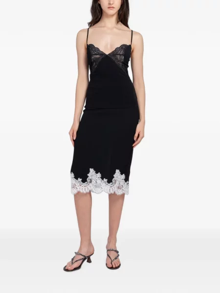 Top Beaufille din dantelă negru
