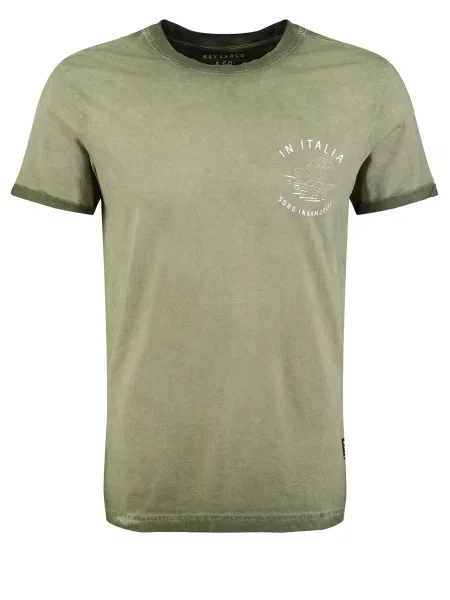 Key Largo Póló PAZZO sötétzöld / fekete fehér