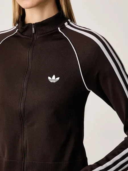 Суичър с цип Adidas Originals кафяво
