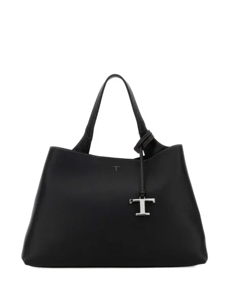 Geanta de piele Tod's din piele negru