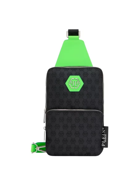 Torba crossbody Philipp Plein żakardowa czarna