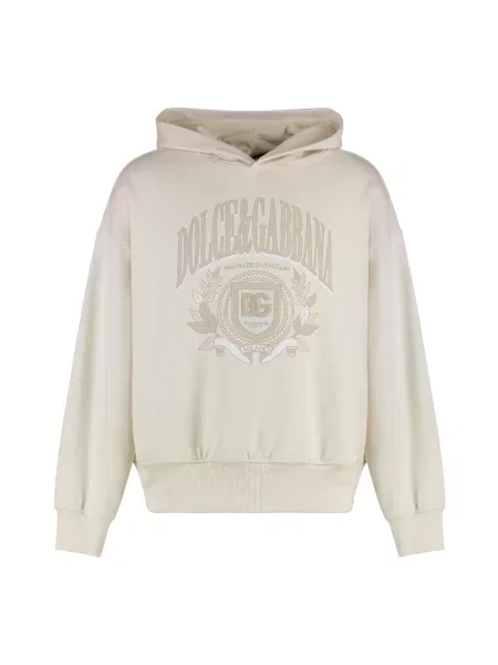 Haftowana bluza Dolce And Gabbana beżowa