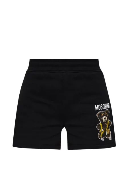 Ursuleț de pluș pantaloni scurți Moschino cu imagine negru
