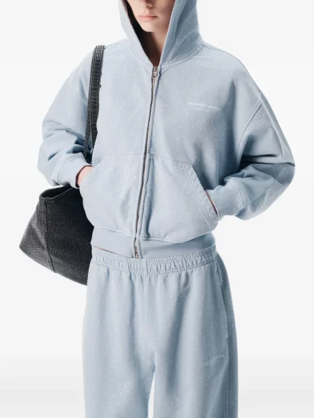 Hanorac cu glugă Alexander Wang albastru
