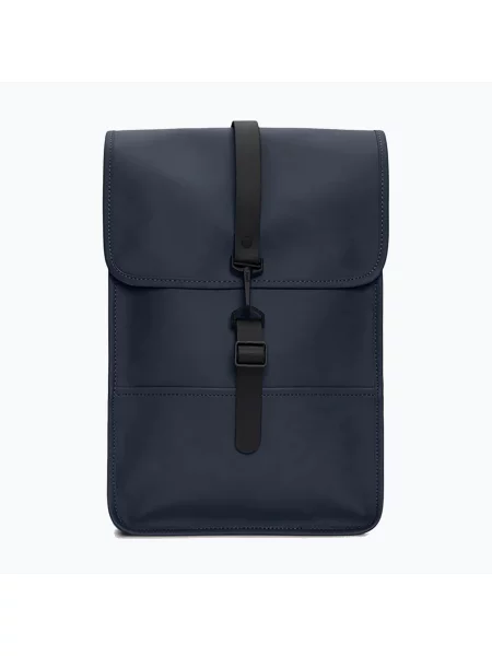 Мини однотонный большой рюкзак Rains темно-синий
