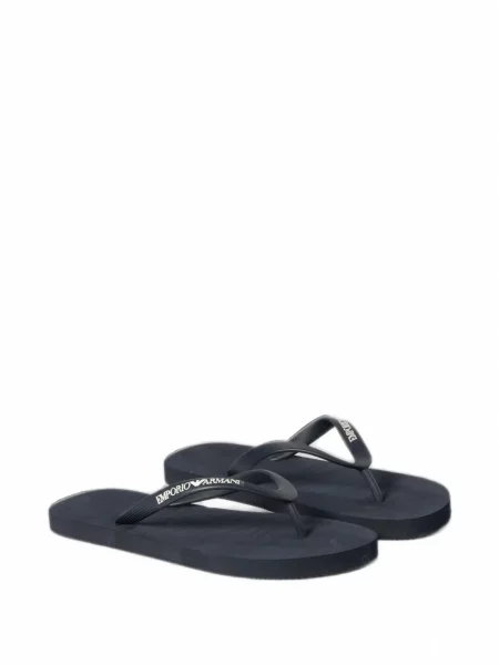 Șlapi Emporio Armani cu imagine negru