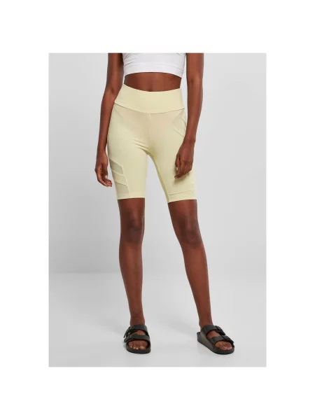Pantaloni scurți pentru ciclism Urban Classics cu talie înaltă plasă galben