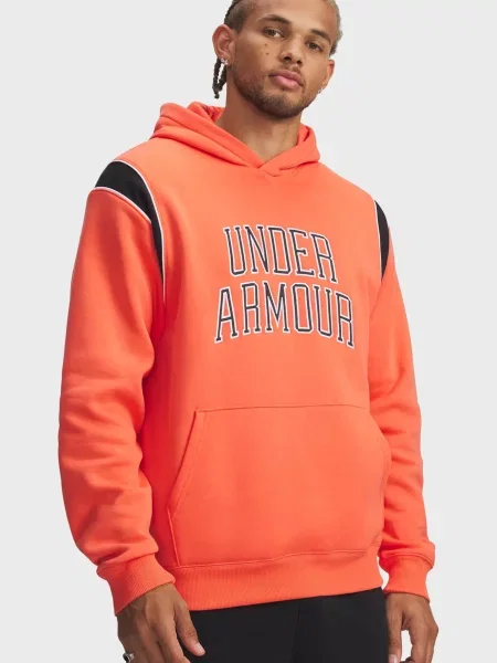 Флисовое худи Under Armour оранжевое
