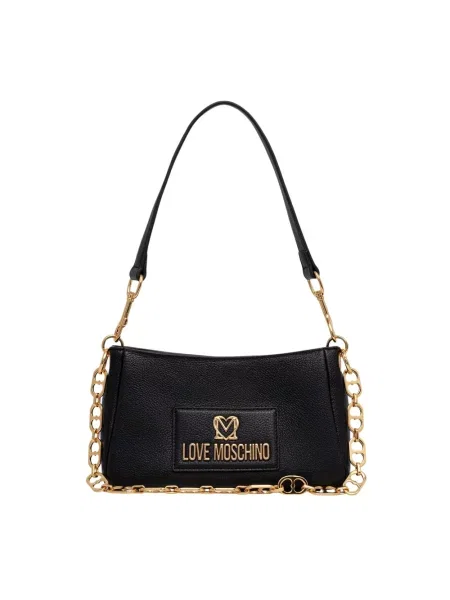 Love Moschino torebka skórzana czarna