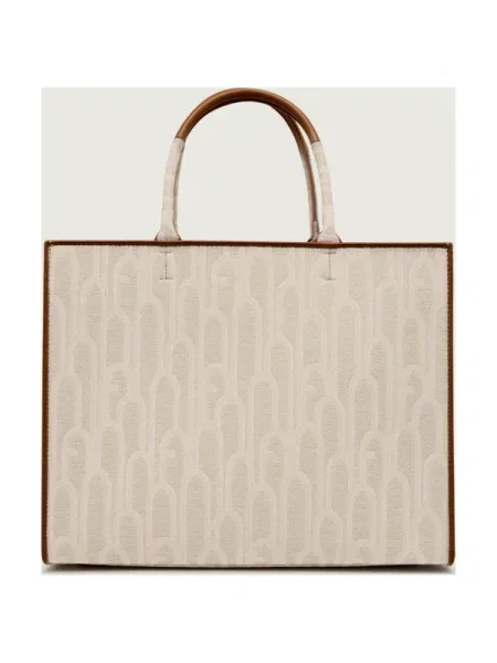 Geantă shopper Furla din piele bej