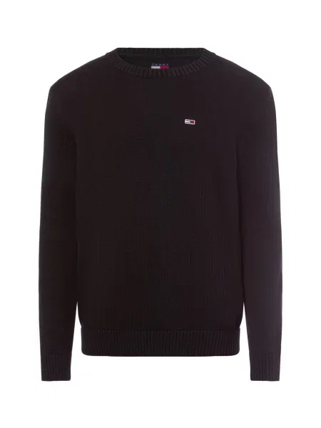 Dzianinowy sweter Tommy Jeans czarny