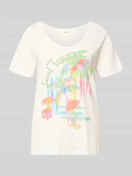 T-shirt z nadrukiem motywu Milano Italy biała