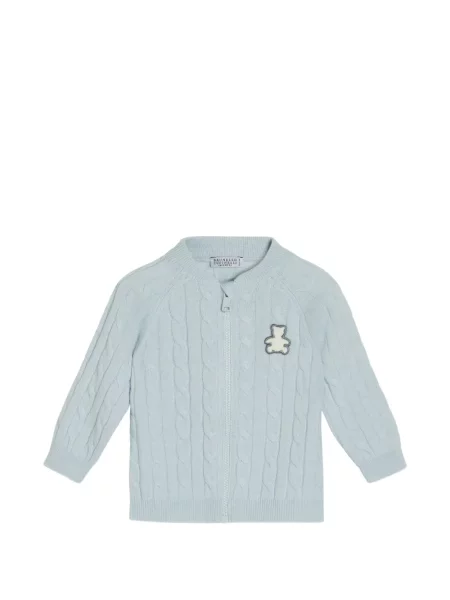 Sweter dziecięcy Brunello Cucinelli niebieski
