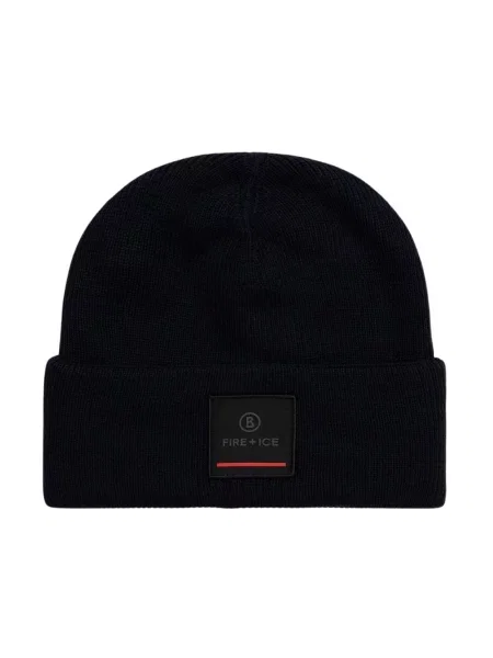 BOGNER Fire+Ice czapka beanie z dodatkiem wełny TAREK czarna