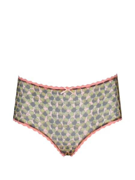 Pantaloni culottes Laura Urbinati cu buline cu imagine din tul roz