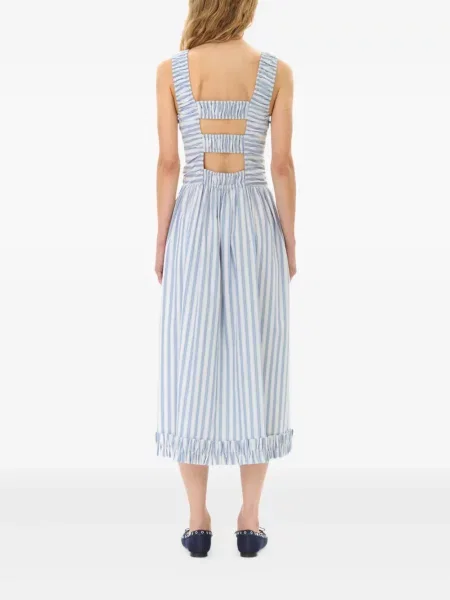 Rochie Ganni cu dungi de costum alb