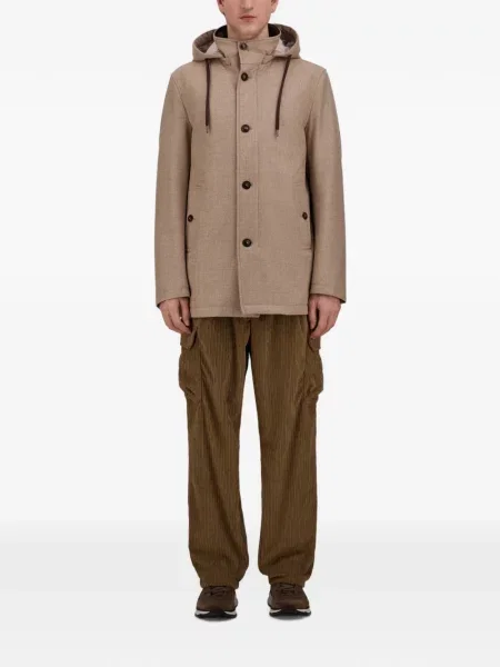 Geacă parka Herno cu glugă din tweed