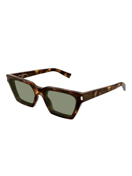 Ochelari de soare Saint Laurent Eyewear cu autograf maro