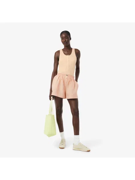 Lacoste Szorty Oversize pomarańczowe