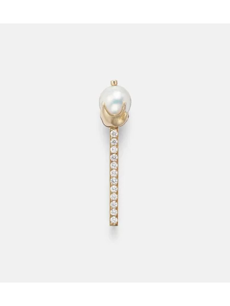 Brošňa Mateo s perlami zlatá