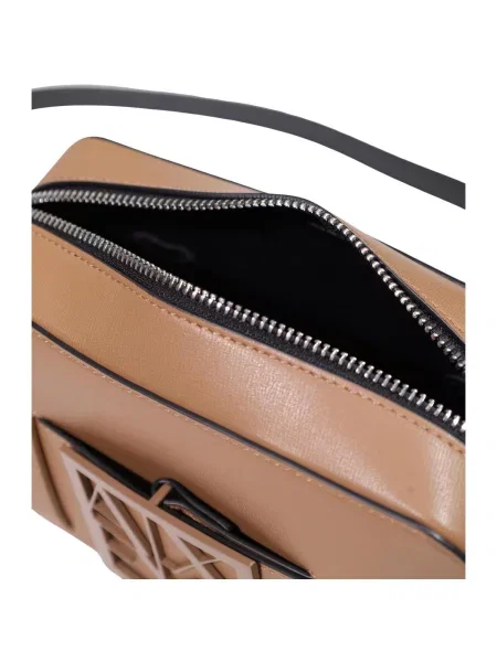 Crossbody kabelka Eax z ekologickej kože béžová