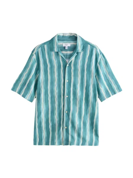 Next Košile aqua modrá / královská modrá bílá