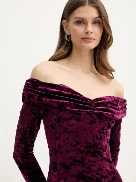 Сукня Guess mini облягаюча бордовий