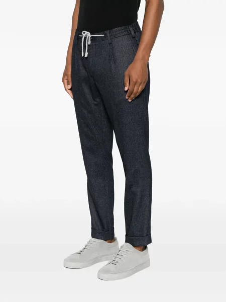 Pantaloni Eleventy cu cordon albastru