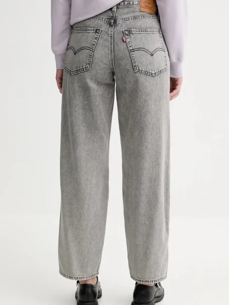 Džíny Levi's BAGGY DAD high waist šedé