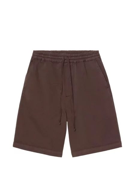 Pantaloni scurți Carhartt Wip cu autograf cu cordon maro