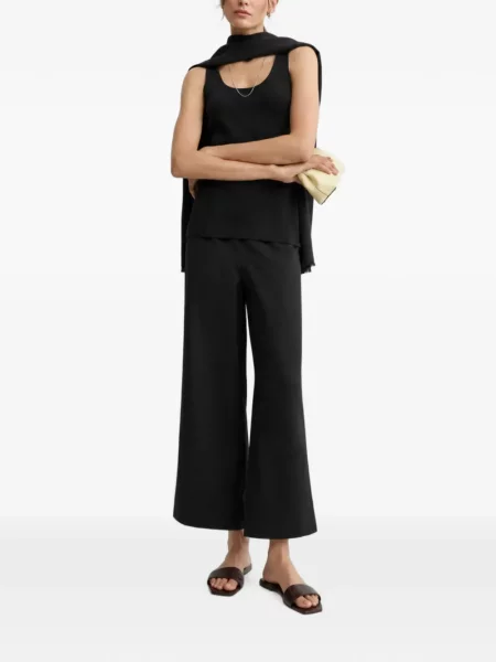Pantaloni Toteme din satin negru