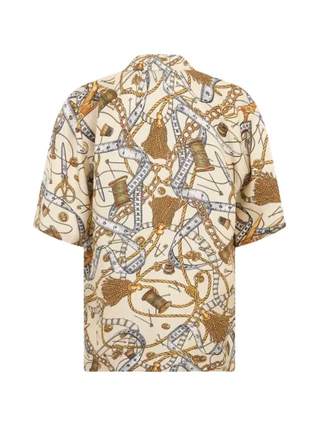 Scurt cămașă Moschino de mătase cu imagine