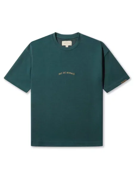 Pas De Monaco Tričko BRODERIE / zelená žlutá