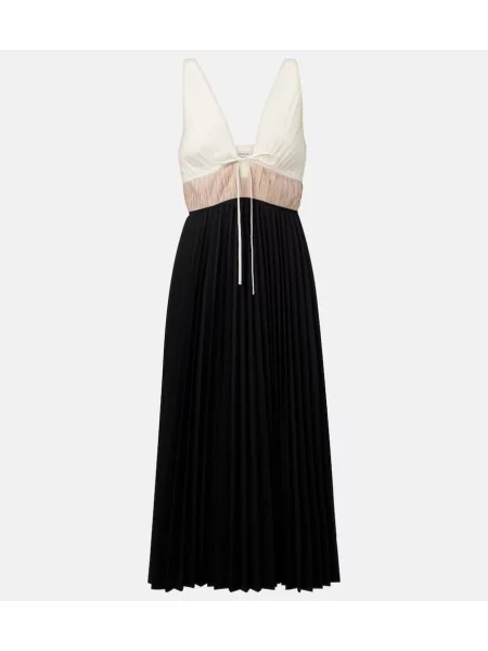 Rochie midi Simkhai plisată până la genunchi din poplin