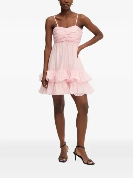 Rochie mini Morgan cu volane roz