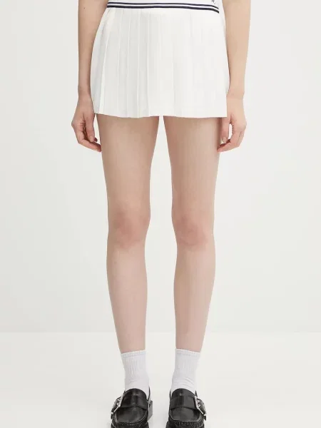 Sporty & Rich fustă Src Logo Abigail mini evazati alb