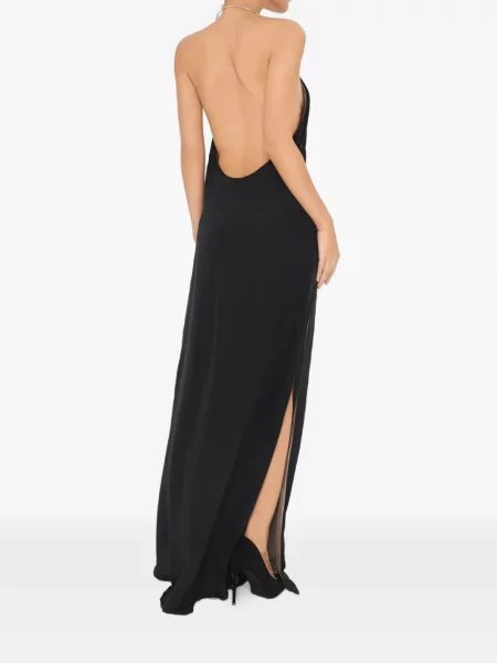 Rochie maxi Charlotta Gandolfo fără mâneci negru