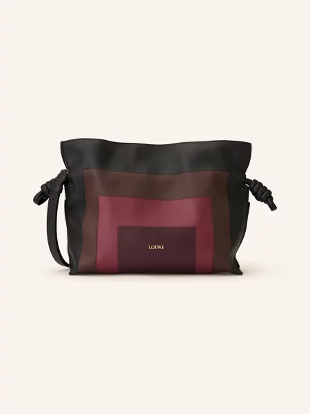 Loewe Kabelka Přes Rameno Flamenco černá/ hnědá/ světle červená černá
