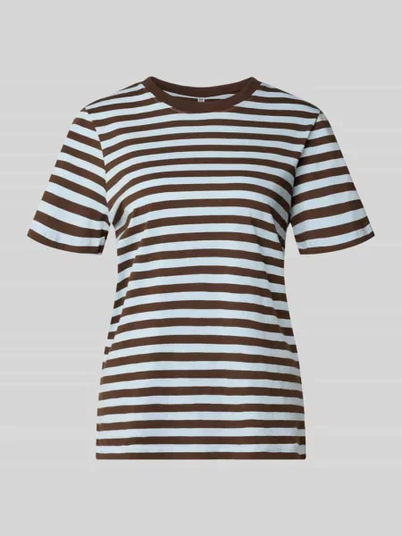Krój regular fit t-shirt z czystej bawełny model RIA' Pieces