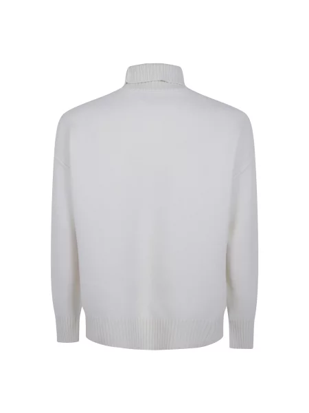 Sweter z golfem Ami Paris wełniany biały