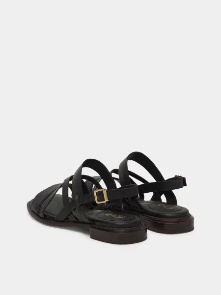 Кожаные босоножки Clarks черные