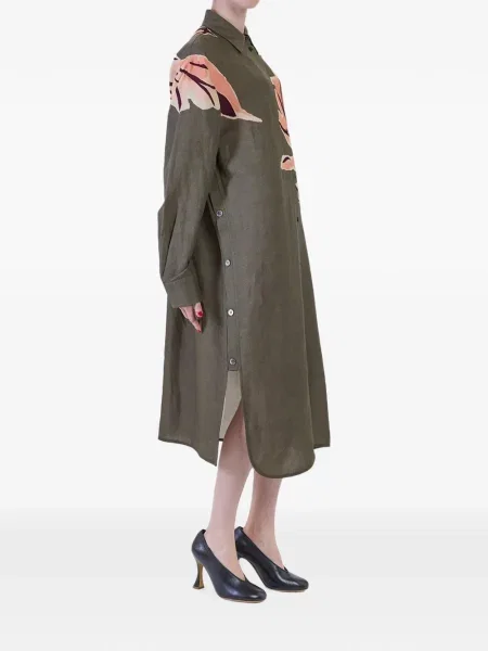 Rochie tip cămașă Paul Smith cu imagine verde