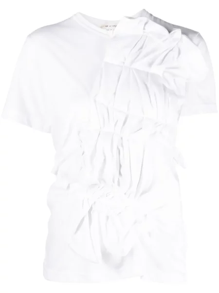Top Comme Des Garçons cu volane alb