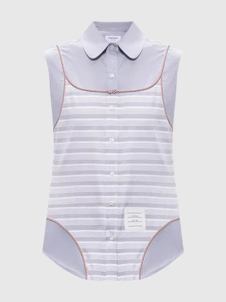 Рубашка Thom Browne без рукавов серая
