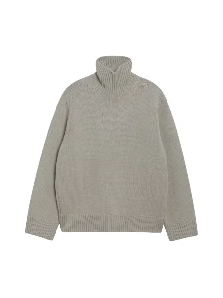 Sweter z golfem Toteme do golfa zielony