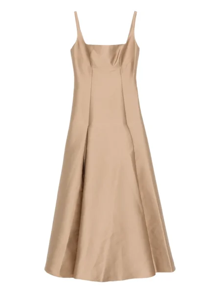 Rochie maxi Roland Mouret plisată de costum auriu