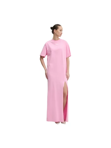 Sukienka maxi Msgm różowa