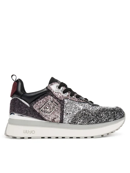 Sneakersy Liu Jo Maxi Wonder Glitter 01 strieborná